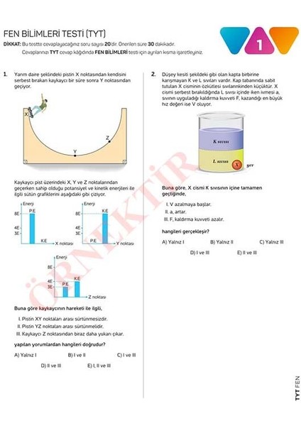 Tyt Fen Bilimleri 10'lu Branş Denemeleri | Video Çözümlü | Ösym Tarzında