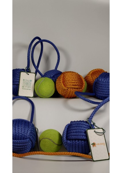 Köpek Oyun Topu Örgülü Dayanıklı Orijinal Tenis Topu El Yapımı At-Getir Çekiştirme Oyuncağı indirimleri