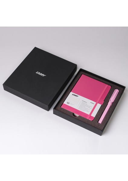 Kişiye Özel Lamy Defter Kalem Set Pembe