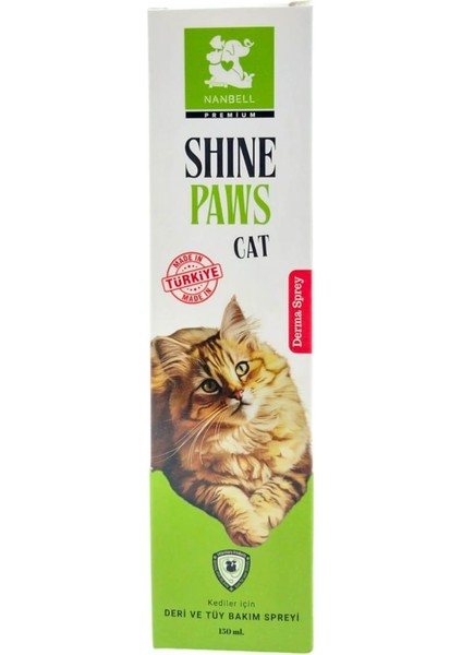 Shıne Paws Kediler Için Deri ve Tüy Bakım Spreyi Derma Sprey 150 ml