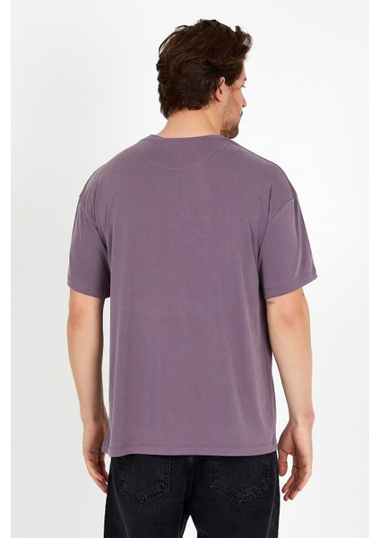 Rose Baskılı Bisiklet Yaka Oversize T-Shirt - Rose fırsatları