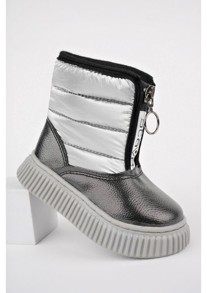 Candy Garantili Bebek Rahat Kalıp Önü Fermuarlı Içi Kürklü Yağmur ve Kar Botu