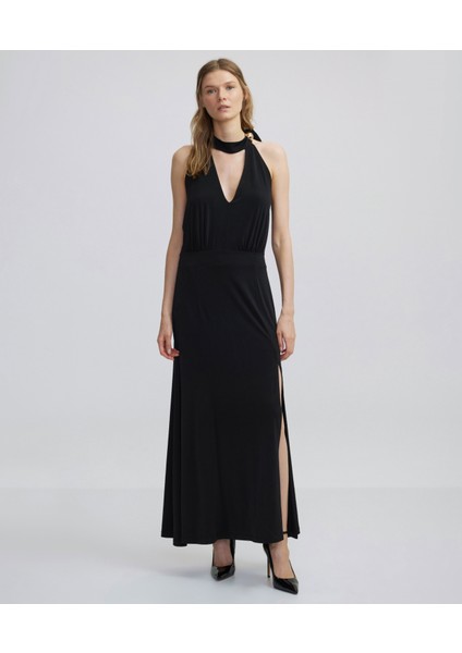 Boyundan Bağlamalı Maksi Elbise fiyatları