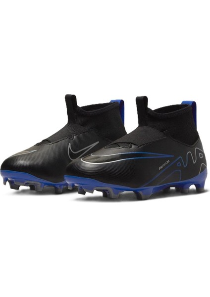 Mercurial Air Zoom Superfly 9 Acad Fg/mg Soccer Shoes Çoraplı Çocuk Krampon Siyah