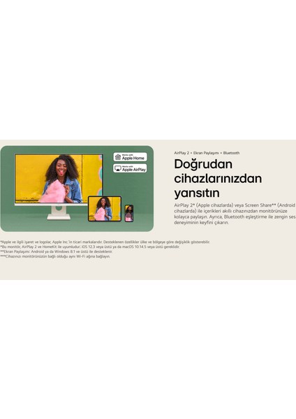 Lg 27'' 70 Ekran Akıllı Tv- Monitör Wi-Fi Bağlantılı Apple-Android Kablosuz Bağlantı Bluetooth Webos Full Hd IPS Akıllı Monitör+Logitech Klavye