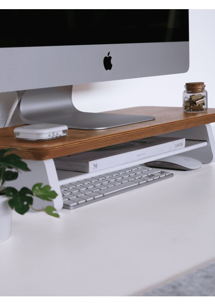 Fagus Wood Küçük Monitör Standı (Meşe)