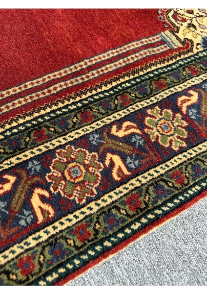 El Dokuma Bünyan Halısı Seccade 86X140 Koyu Kremit Yün Namazlık indirimleri