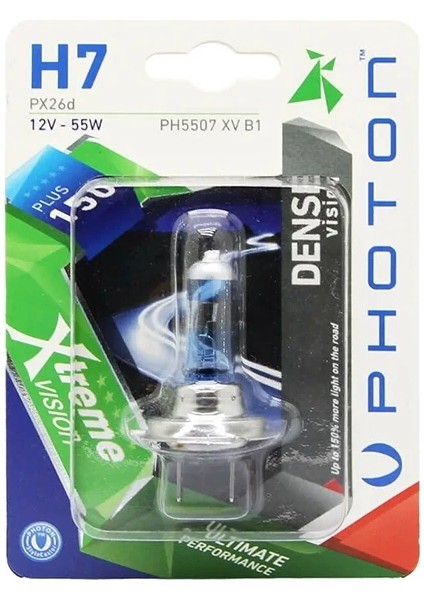 H7 12V 55W Xtreme Vision +%150 Fazla Işık Tekli Blister Ampul