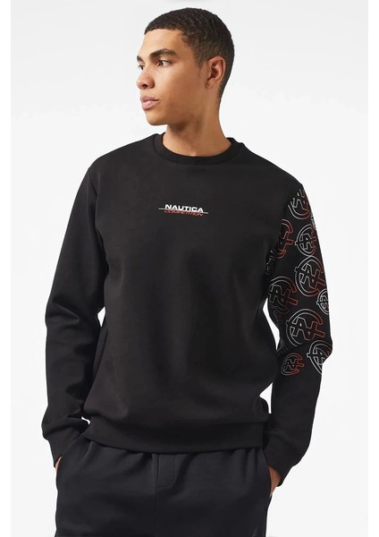 Erkek Siyah Uzun Kollu Sweatshirt