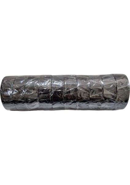 0,13MM x 19MM x 10YDS Pvc Elektrik Izalasyon Bantları Siyah - 10 Adet