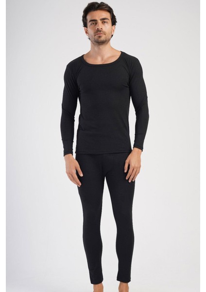 Erkek Termal Içlik Siyah Takım Çift Taş Işleme Şardonlu Yumuşak Doku C8T5N1O504 fiyatları