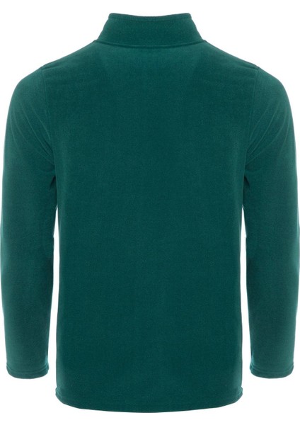 Koyu Yeşil Renk Tam Fermuarlı 3 Cepli Erkek Polar - Koyu Yeşil indirimleri