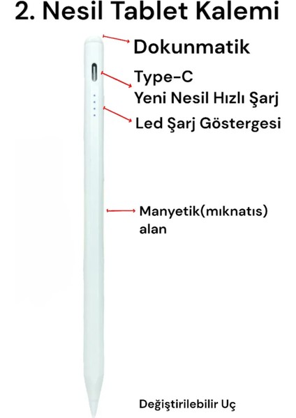 Tüm Tablet ve Apple iPad ve iPad Pro uyu | Tablet Kalemi | Çizim Kalemi | Telefon Kalem