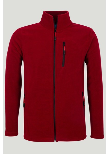 Kırmızı Renk Fermuarlı 3 Cepli Polar 1209 - Kırmızı