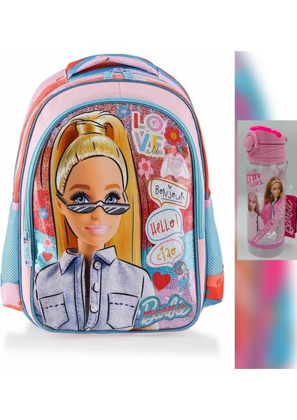 Barbie All Love Okul Çantası Lisanslı Suluk Matara Hediye