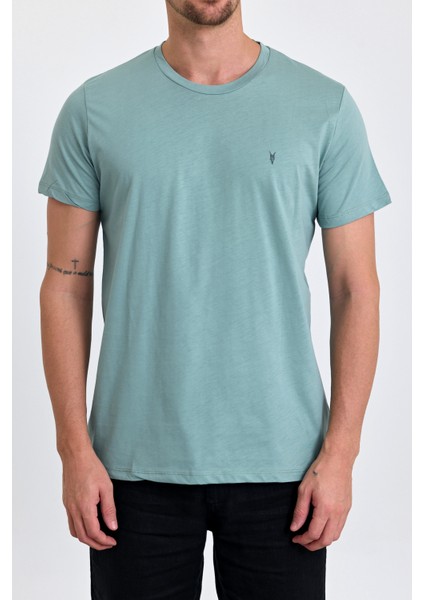Erkek Çağla Kırmızı Lacivert %100 Pamuk 3 Lü T-Shirt Paketi