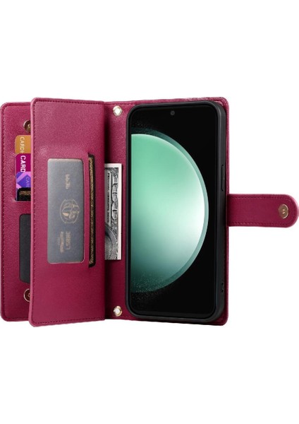 Samsung Galaxy S24 Fe Crossbody Kayış Cüzdan Iş Standı Için Flip Case (Yurt Dışından) modelleri
