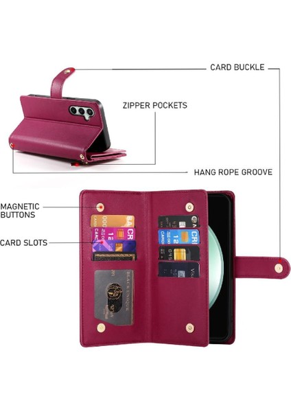 Samsung Galaxy S24 Fe Crossbody Kayış Cüzdan Iş Standı Için Flip Case (Yurt Dışından) indirimleri