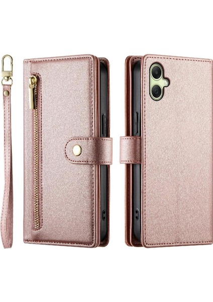 Samsung Galaxy A06 Cüzdan Bölmesi Bilek Kayışı Kart Yuvaları Için Flip Case (Yurt Dışından)