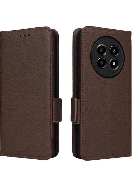 Realme 13 Pro Pu Deri Cüzdan Manyetik Kart Yuvaları Tutucu Için Flip Case (Yurt Dışından)