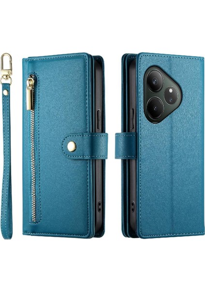 Realme Gt6 5g Çok Fonksiyonlu Kart Yuvaları Cüzdan Bölmesi Için Flip Case (Yurt Dışından) modelleri