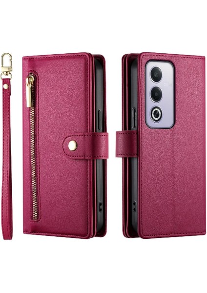 Oppo A3 Pro 5g Bilek Kayışı Cüzdan Bölmesi Kickstand Kart Için Flip Case (Yurt Dışından)