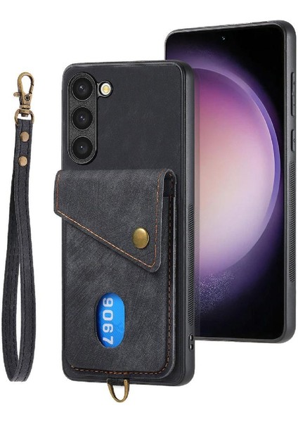 Samsung Galaxy S23 Kart Yuvası Premium Deri Çok Fonksiyonlu Kılıf (Yurt Dışından)