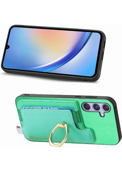Samsung Galaxy A34 Halka Standı Tutucu Manyetik Cüzdan Magsafe Için Kılıf (Yurt Dışından)