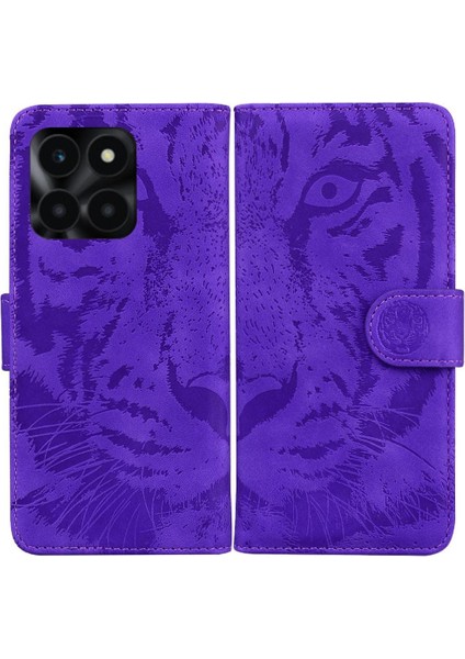 Onur X6A Deri Cüzdan Kabartmalı Sevimli Kaplan Kickstand Için Flip Case (Yurt Dışından)