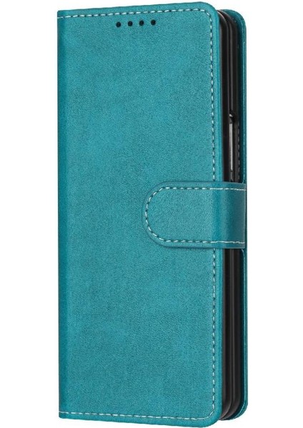 Mays Shop Samsung Galaxy Z Için Flip Case Toka ile 5 5g Kat Pu Deri Saf ile (Yurt Dışından)