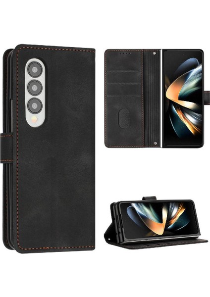 Samsung Galaxy Z Için Flip Case Fold 4 5g Kart Ekleme Cüzdan Pu Deri (Yurt Dışından)