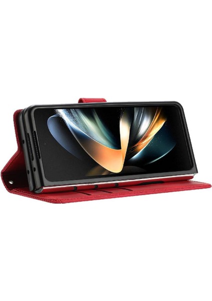 Samsung Galaxy Z Için Flip Case Fold 6 5g Kart Ekleme Pu Deri Cüzdan (Yurt Dışından)