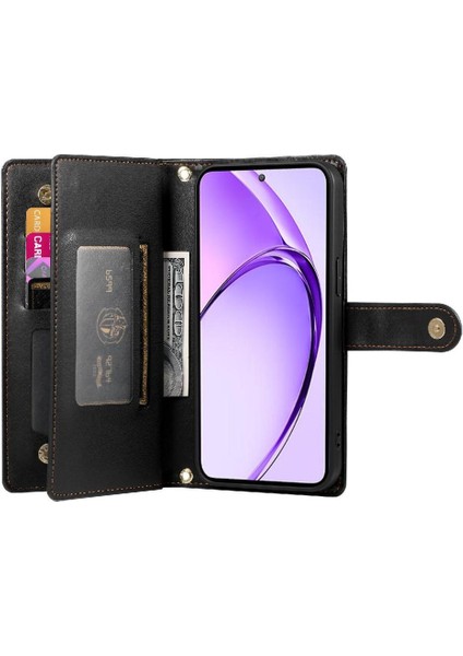 Oppo A3 Pro Cüzdan Standı Çok Fonksiyonlu Iş Crossbody Için Flip Case (Yurt Dışından)