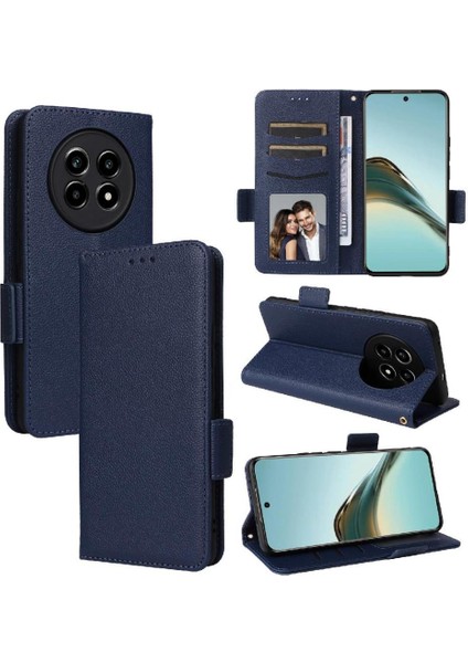 Realme 13 Pro Artı Manyetik Kart Yuvaları Için Flip Case Tutucu Yan Toka Pu (Yurt Dışından)