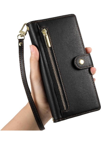 Realme Gt6 5g Çok Fonksiyonlu Kart Yuvaları Cüzdan Bölmesi Için Flip Case (Yurt Dışından) fiyatları