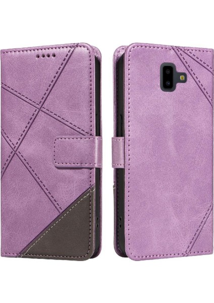 Mays Shop Elmas Dikiş ile Samsung Galaxy J6 Başbakan Yüksek Kalite Için Flip Case (Yurt Dışından)