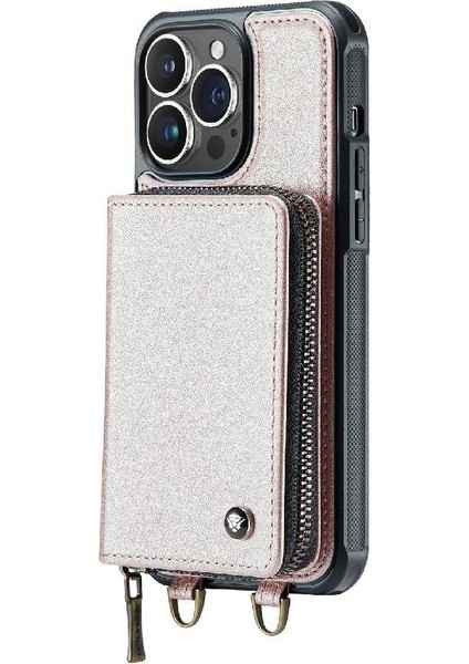 IPhone 14 Için Kılıf Pro Max Çift Kayış 360&DEG; Koruma Rfıd Engelleme Cüzdan (Yurt Dışından) modelleri