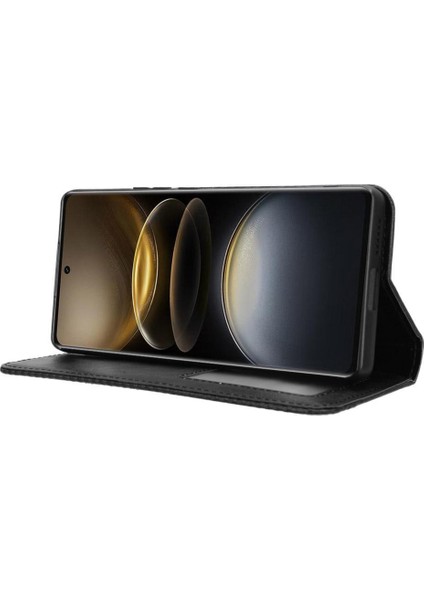 Vivo X100 Için Kılıf Ultra 5g Manyetik Kapatma Pu Deri Cüzdan (Yurt Dışından)