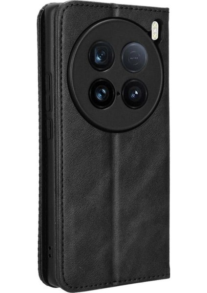 Vivo X100 Için Kılıf Ultra 5g Manyetik Kapatma Pu Deri Cüzdan (Yurt Dışından)