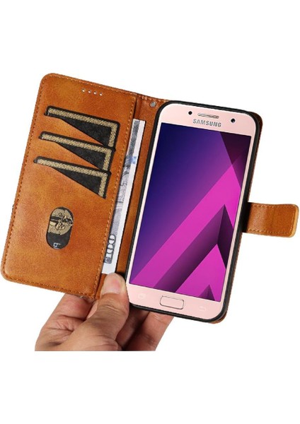 Samsung Galaxy A3 2017 Deri Telefon Koruma Çantası ile Flip Case (Yurt Dışından)