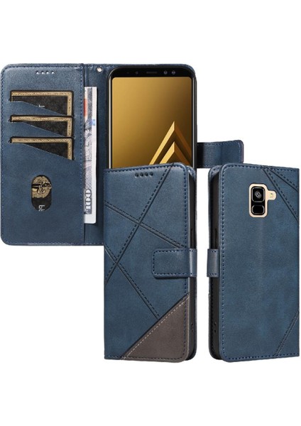 Samsung Galaxy A8 2018 Yüksek Kaliteli Deri Telefon Koruma Için Flip Case (Yurt Dışından)