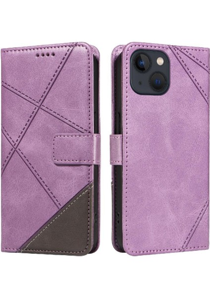 Elmas Dikiş Deri Telefon Koruması ile IPhone 14 Için Flip Case (Yurt Dışından)