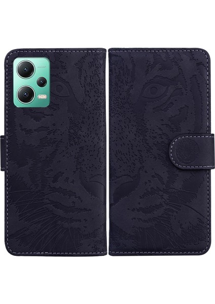 Xiaomi Poco X5 Deri Cüzdan Kabartmalı Sevimli Kaplan Kickstand Için Flip Case (Yurt Dışından)