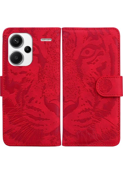 Xiaomi Redmi Not 13 Pro Artı Kabartmalı Sevimli Kaplan Kickstand Için Flip Case (Yurt Dışından)