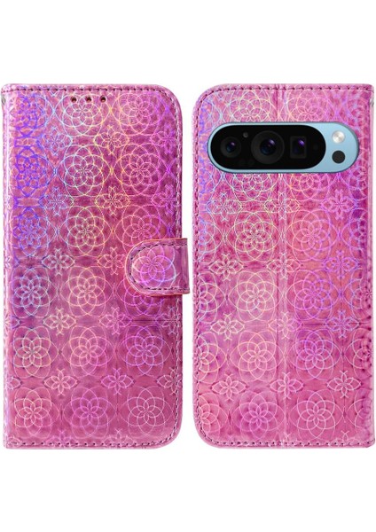 Google Piksel 9 Pro Xl Için Kılıf Cüzdan Kılıf Glitter Renkli Standı Tutucu (Yurt Dışından)