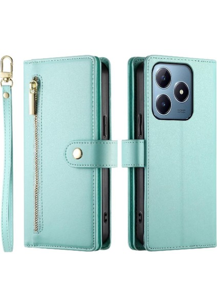 Realme C61 Standı Çok Fonksiyonlu Cüzdan Crossbody Kayışı Için Flip Case (Yurt Dışından)