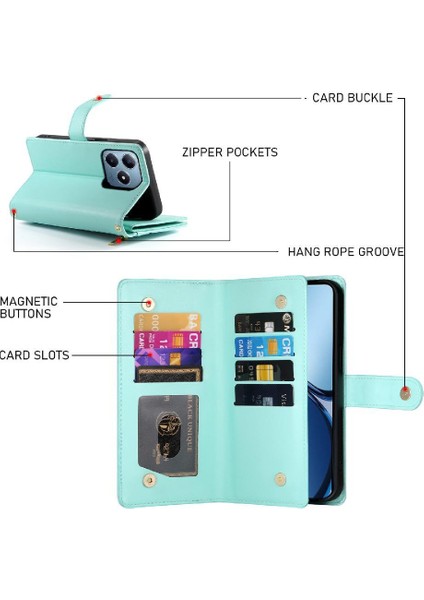 Realme C61 Standı Çok Fonksiyonlu Cüzdan Crossbody Kayışı Için Flip Case (Yurt Dışından) fırsatları