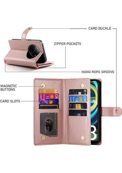 Xiaomi Redmi A3 Için Flip Case Çok Fonksiyonlu Standı Iş Crossbody (Yurt Dışından) indirimleri