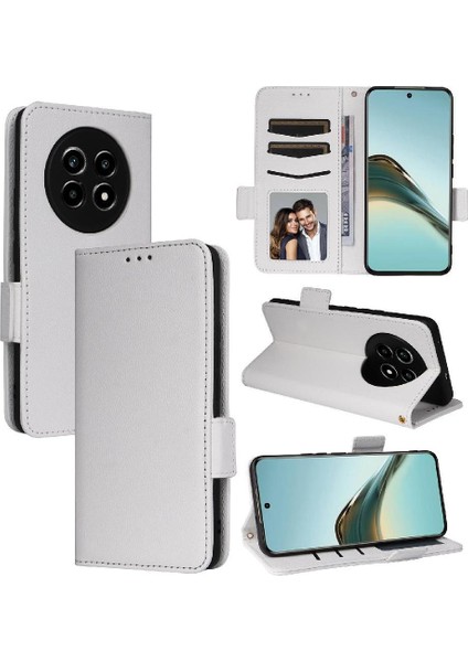 Realme 13 Pro Pu Deri Cüzdan Manyetik Kart Yuvaları Tutucu Için Flip Case (Yurt Dışından)