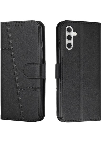 Samsung Galaxy M35 Yan Toka Kart Ekleme Kickstand Pu Için Flip Case (Yurt Dışından)